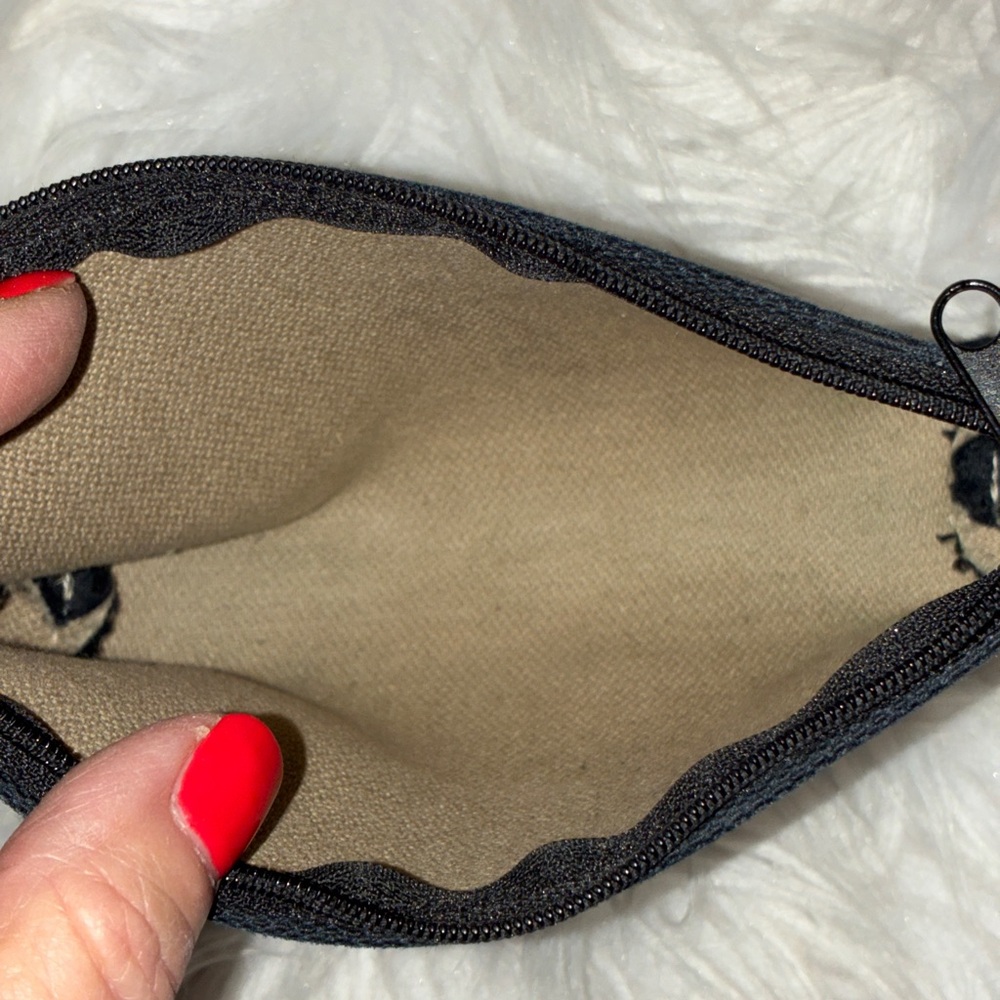 Dooney & Bourke Donegal Crest Leather Canvas Zipper Pouch - Picture 5 of 8